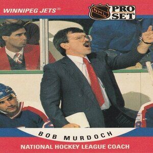 Bob Murdoch - Winnipeg Jets Coach - 1990 Pro Set Hockey Card